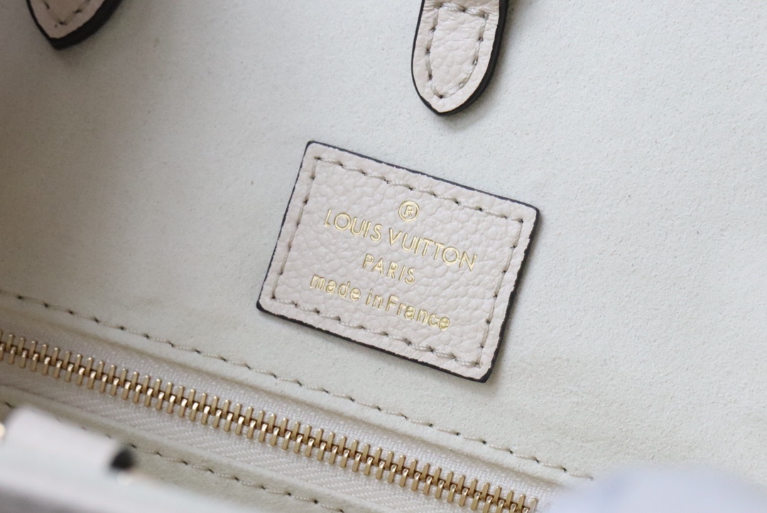 Louis Vuitton OnTheGo MM Tote Bag Monogram Empreinte Cream For The Pool Collection, Women’s Handbags 13.8in/35cm