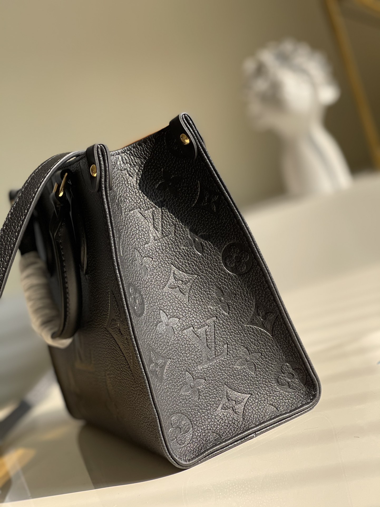Louis Vuitton OnTheGo PM Tote Bag Monogram Empreinte Black For Women, Women’s Handbags, Shoulder And Crossbody Bags 9.8in/25cm