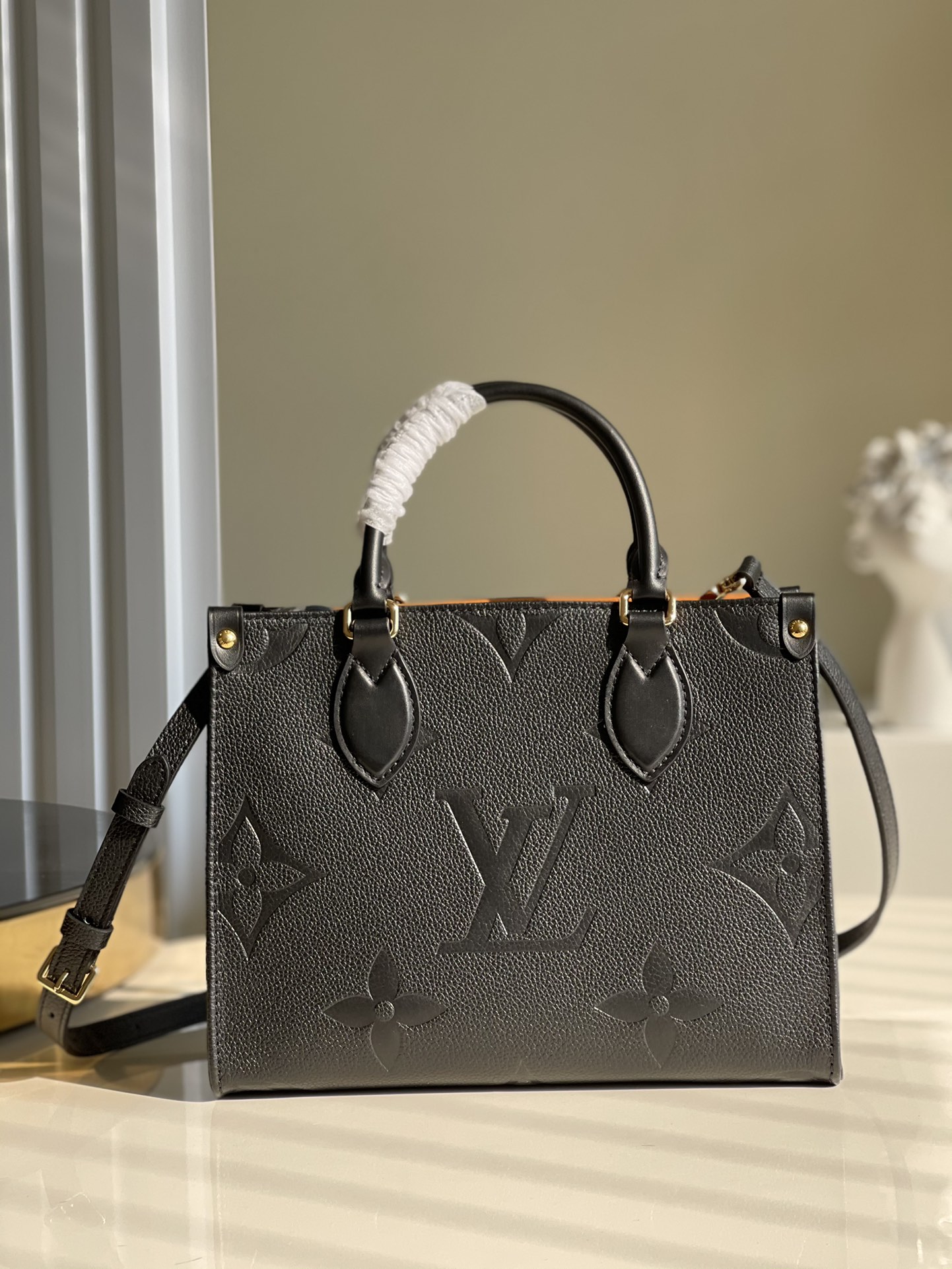 Louis Vuitton OnTheGo PM Tote Bag Monogram Empreinte Black For Women, Women’s Handbags, Shoulder And Crossbody Bags 9.8in/25cm