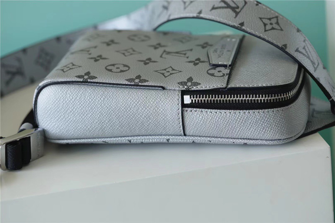 Louis Vuitton Outdoor Sling Bag Taigarama Gunmetal Gray For Men, Men’s Bags, Crossbody Bags 8.3in/21cm LV 