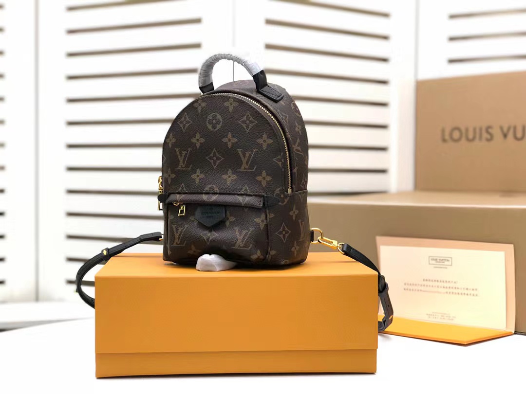 Louis Vuitton Palm Springs Mini Monogram Canvas For Women, Women’s Handbags, Women’s Backpack 6.7in/17cm