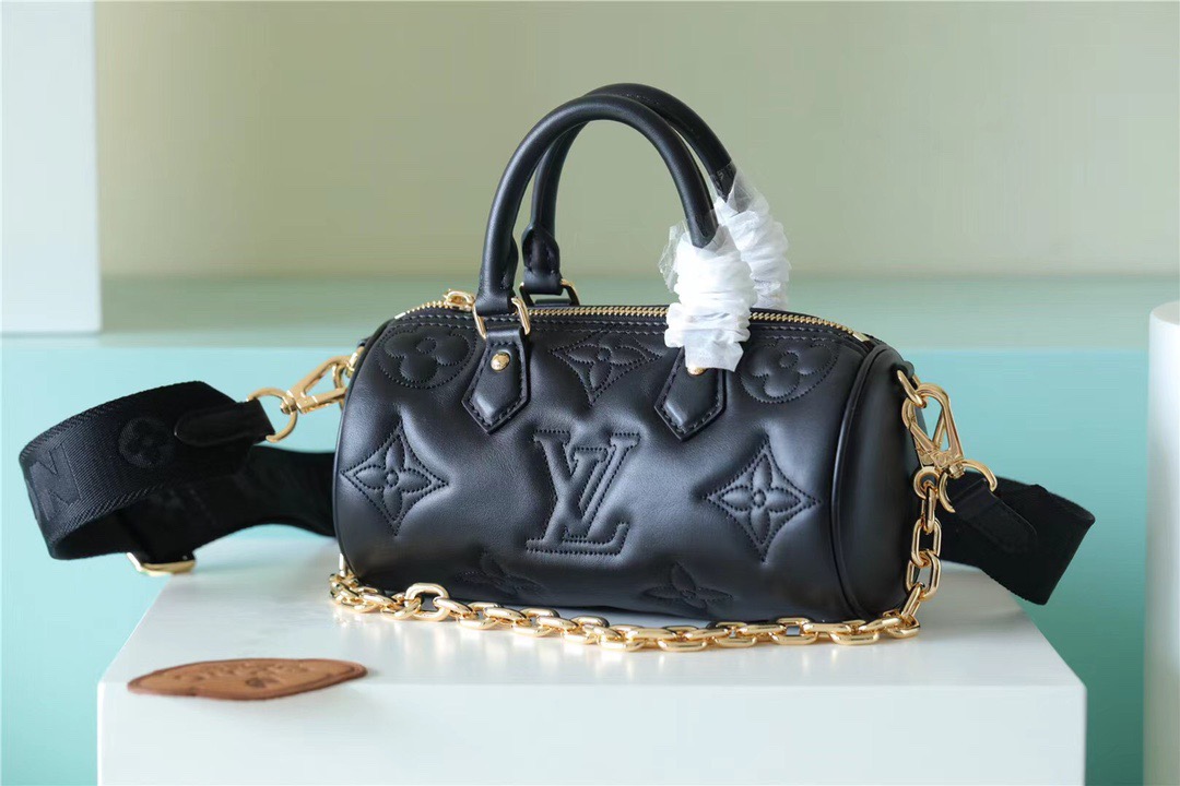 Louis Vuitton Papillon BB Bag Classic Monogram For Women 20cm Black