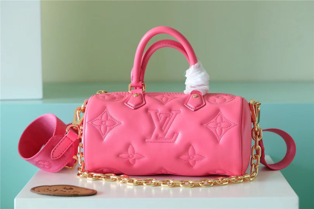 Louis Vuitton Papillon BB Bag Classic Monogram For Women 20cm Dragon Fruit Pink