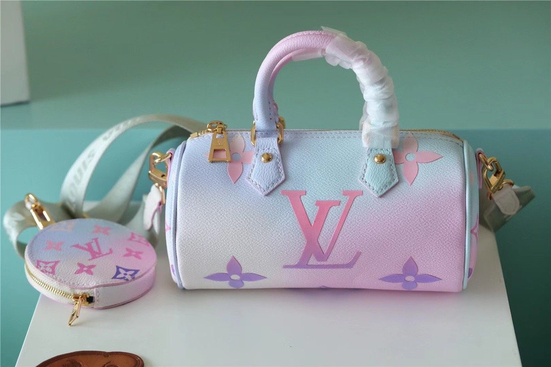 Louis Vuitton Papillon BB Bag Classic Monogram For Women 20cm Sunrise Pastel