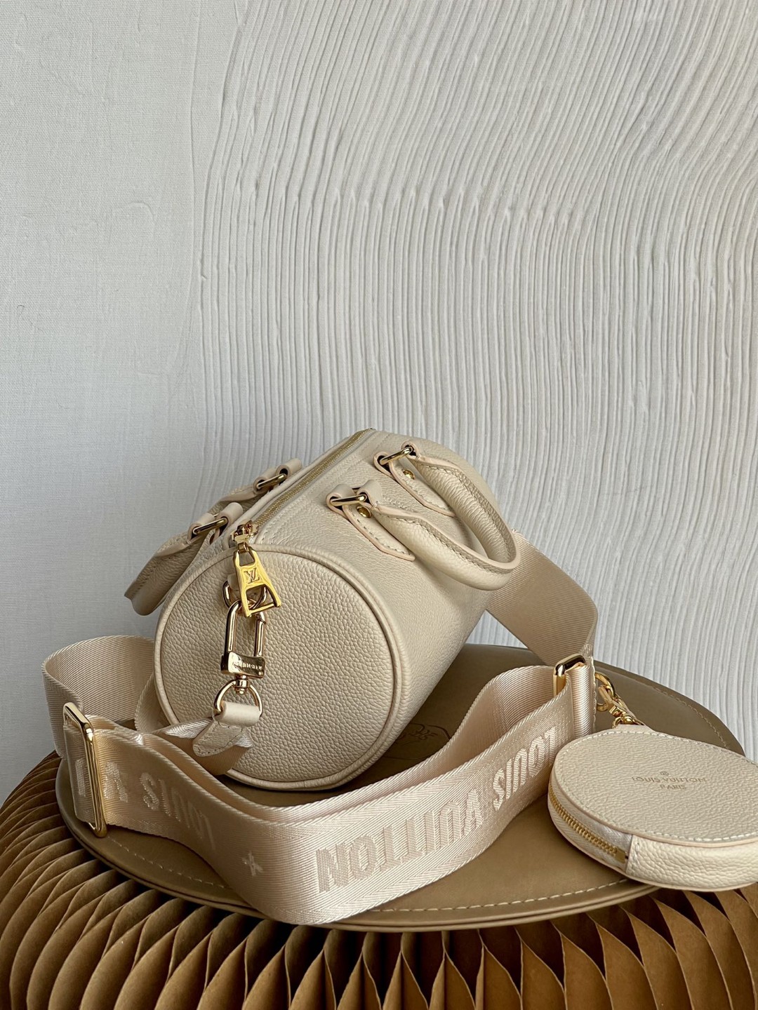 Louis Vuitton Papillon BB Bag In Monogram Empreinte For Women 7.9in/20cm Crème Beige