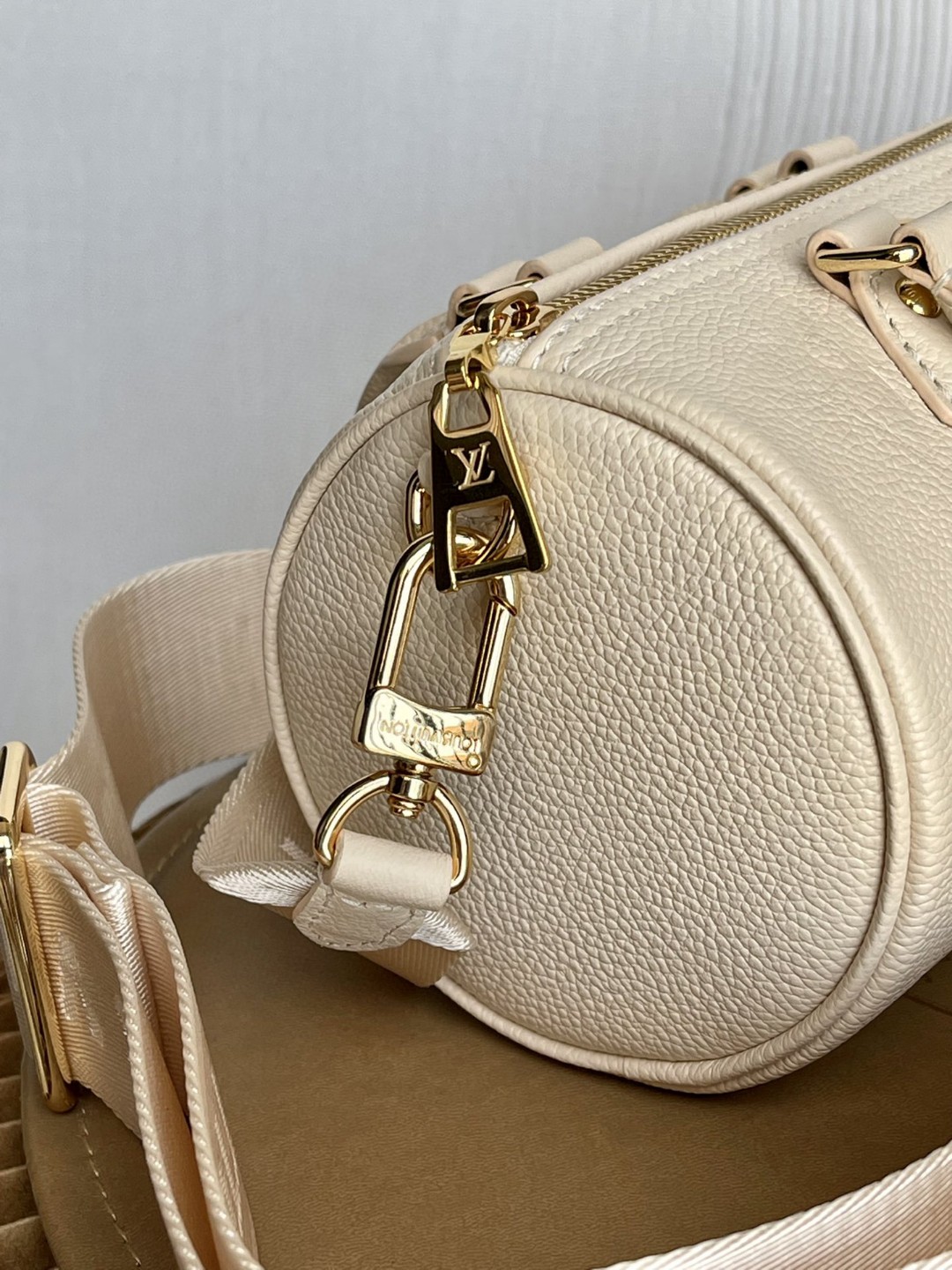 Louis Vuitton Papillon BB Bag In Monogram Empreinte For Women 7.9in/20cm Crème Beige