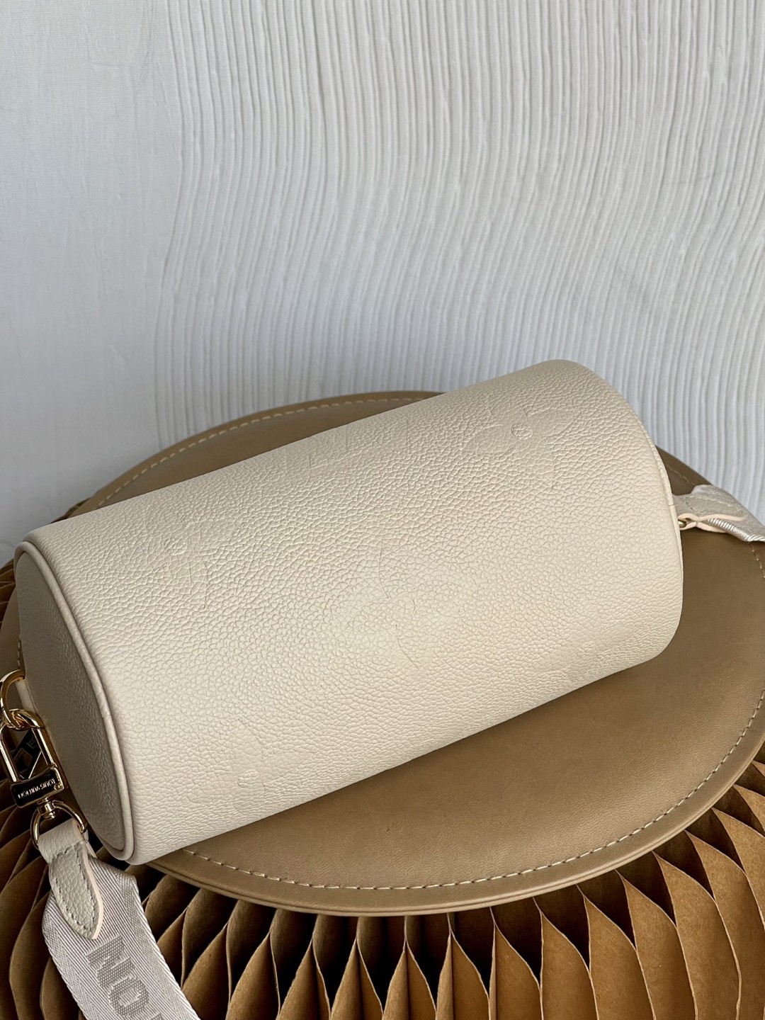Louis Vuitton Papillon BB Bag In Monogram Empreinte For Women 7.9in/20cm Crème Beige