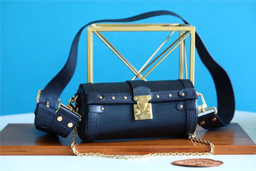 Louis Vuitton Papillon Trunk Epi Black For Women, Women’s Bags, Shoulder And Crossbody Bags 7.5in/19cm