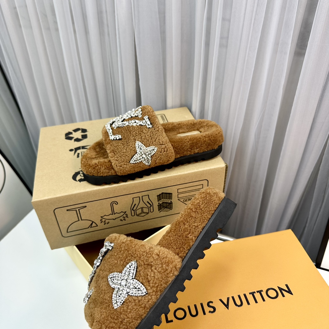 Louis Vuitton Paseo Flat Comfort Mule Brown For Women