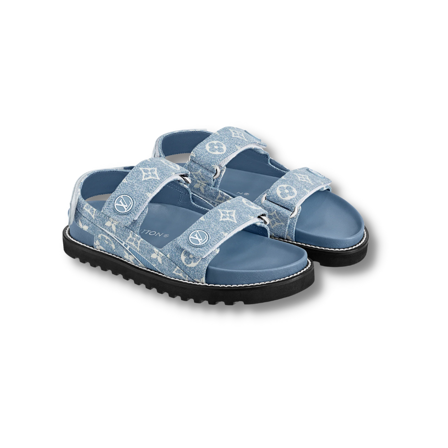 Louis Vuitton Paseo Flat Comfort Sandal Blue For Women – 1AB0TE