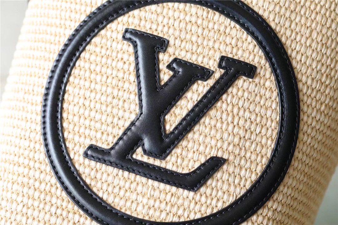 Louis Vuitton Petit Bucket Raffia Black For Women, Women’s Bags, Shoulder And Crossbody Bags 9.4in/24cm