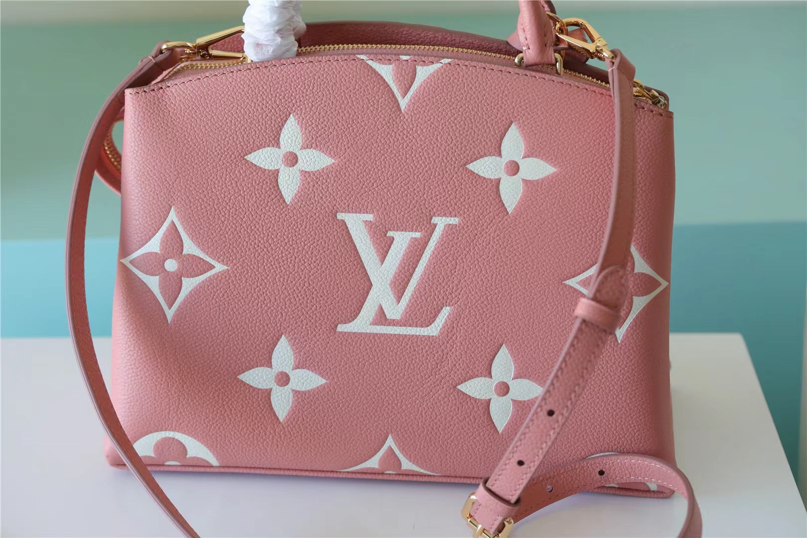 Louis Vuitton Petit Palais Monogram Empreinte Pink For Women 11.4in/29cm