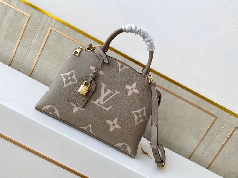 Louis Vuitton Petit Palais Monogram Flowers Tourterelle/Cream For Women, Women’s Handbags, Shoulder And Crossbody Bags 11.4in/29cm