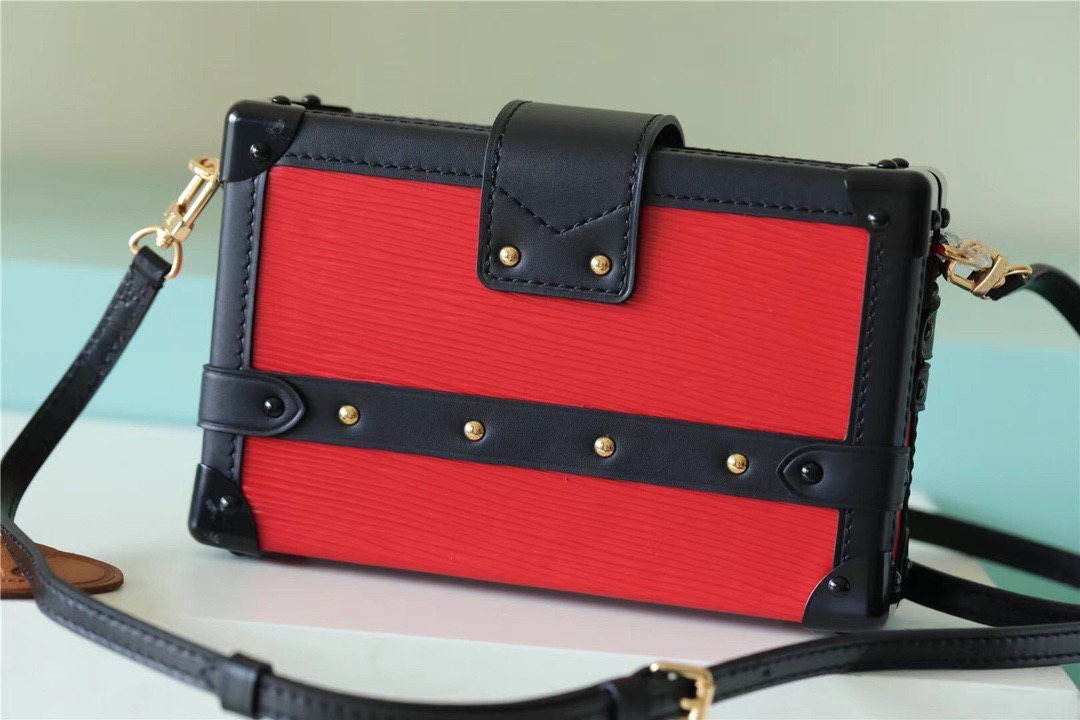 Louis Vuitton Petite Malle Epi Black/Red For Women, Women’s Handbags, Shoulder And Crossbody Bags 7.9in/20cm LV 