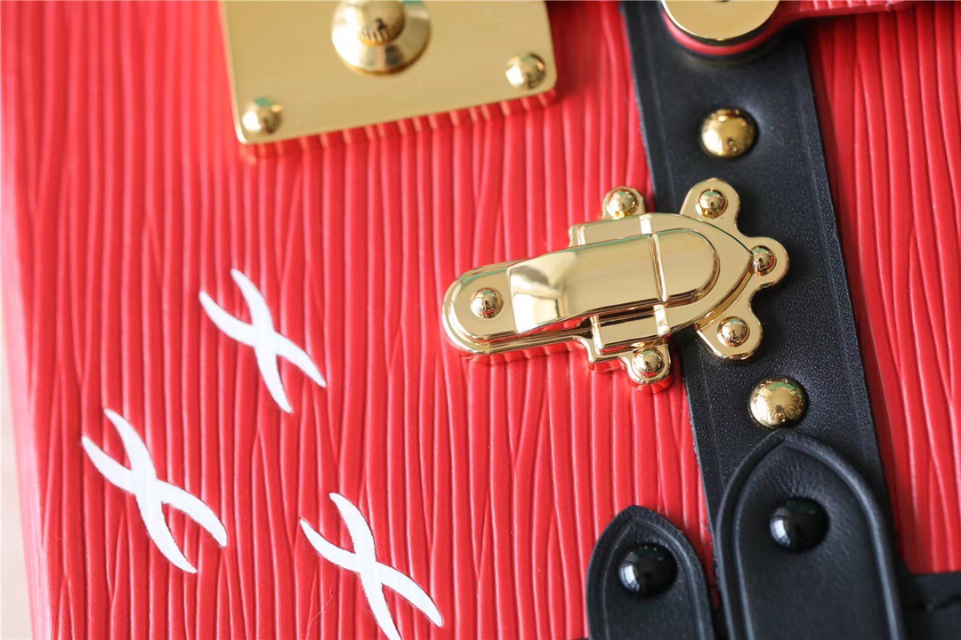 Louis Vuitton Petite Malle Epi Black/Red For Women, Women’s Handbags, Shoulder And Crossbody Bags 7.9in/20cm LV 