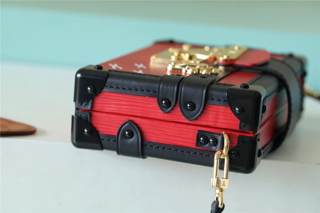 Louis Vuitton Petite Malle Epi Black/Red For Women, Women’s Handbags, Shoulder And Crossbody Bags 7.9in/20cm LV 