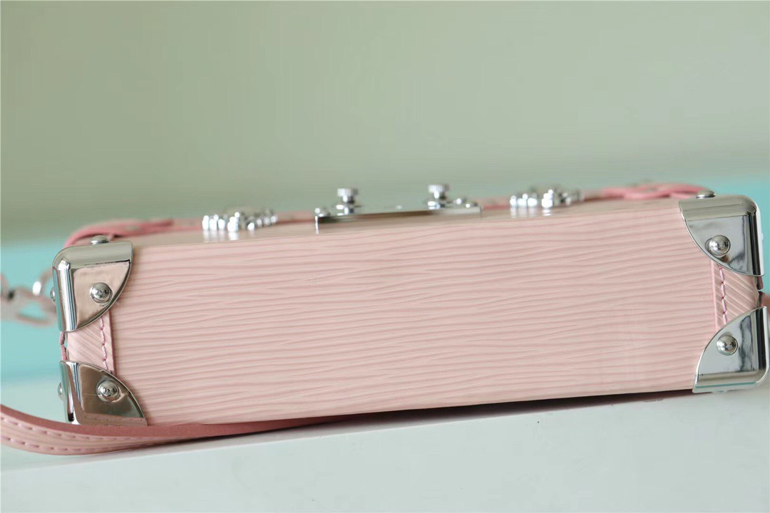 Louis Vuitton Petite Malle Epi Light Pink For Women, Women’s Handbags, Shoulder And Crossbody Bags 7.9in/20cm LV 