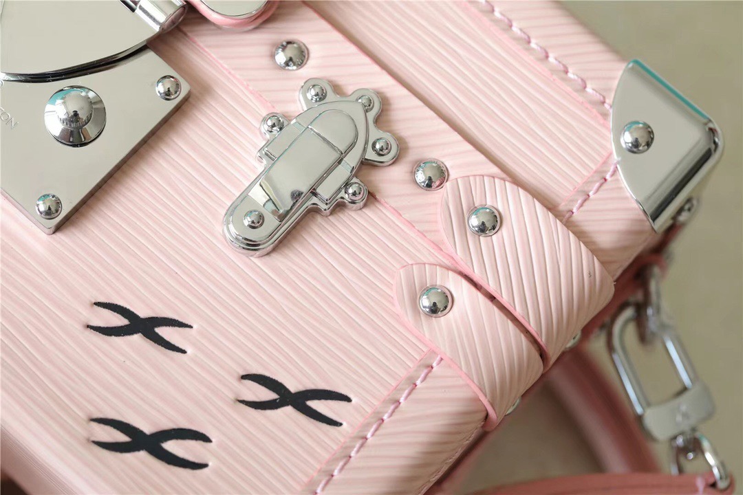 Louis Vuitton Petite Malle Epi Light Pink For Women, Women’s Handbags, Shoulder And Crossbody Bags 7.9in/20cm LV 