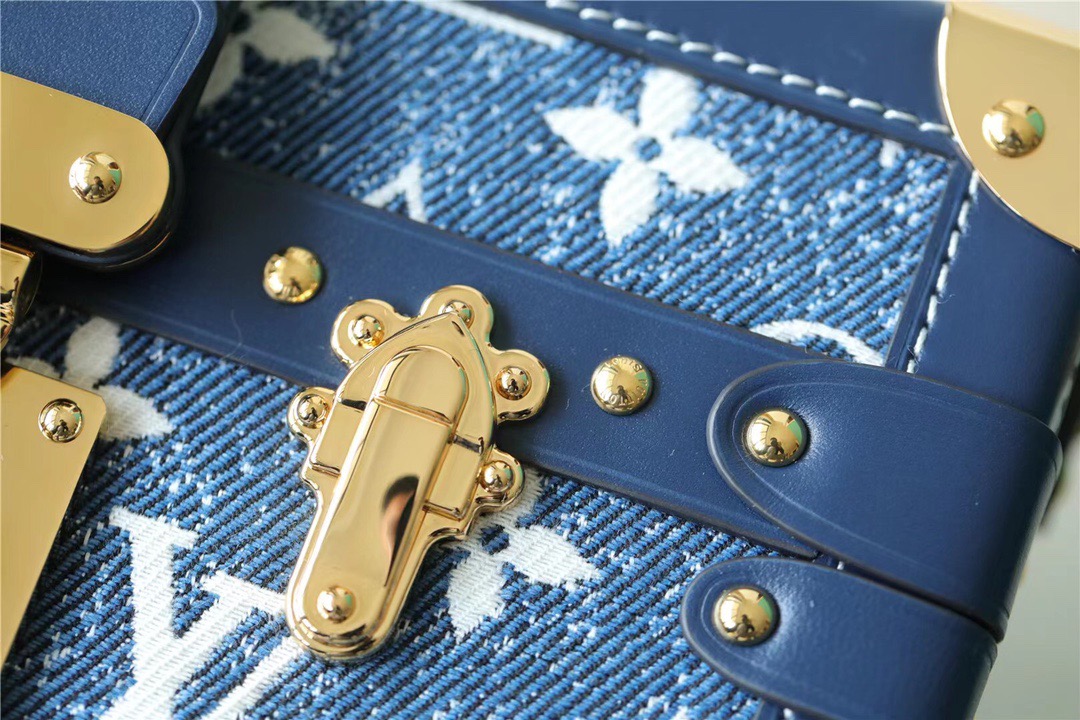Louis Vuitton Petite Malle Jacquard Since 1854 Blue For Women, Women’s Handbags, Shoulder Bags And Crossbody Bags 7.5in/19cm LV 