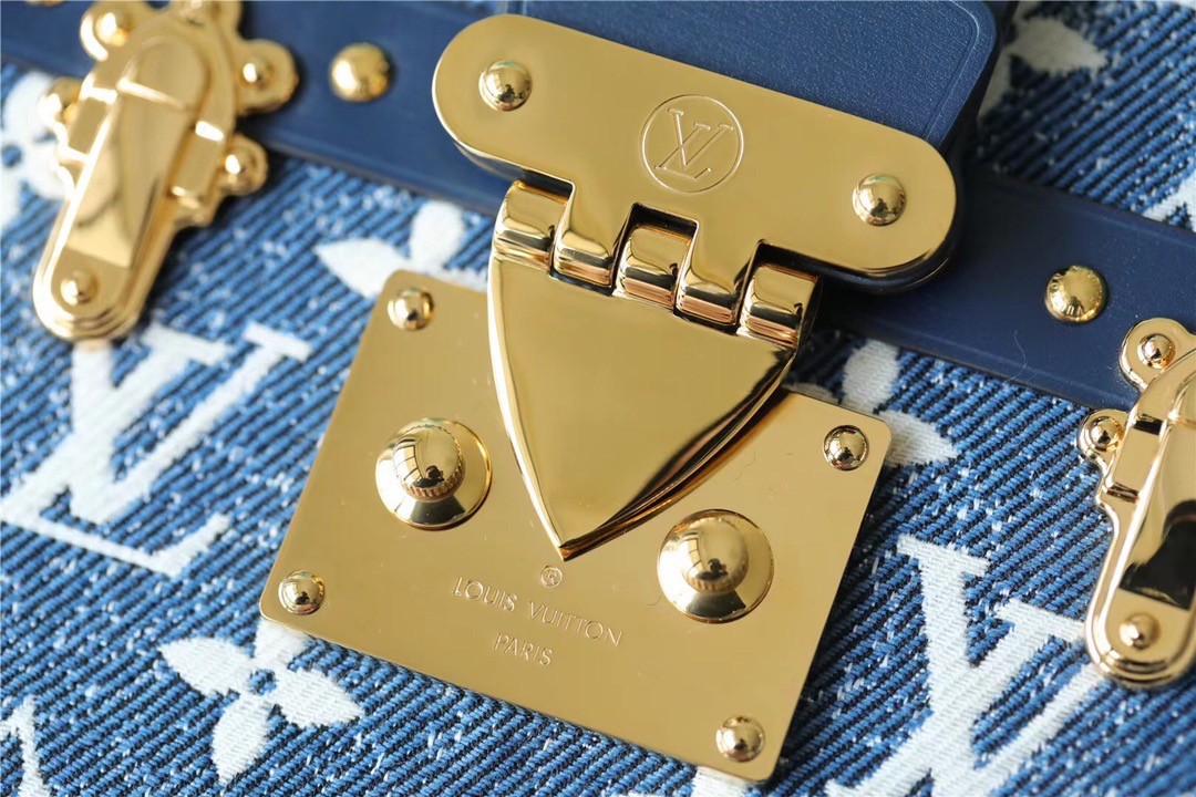 Louis Vuitton Petite Malle Jacquard Since 1854 Blue For Women, Women’s Handbags, Shoulder Bags And Crossbody Bags 7.5in/19cm LV 