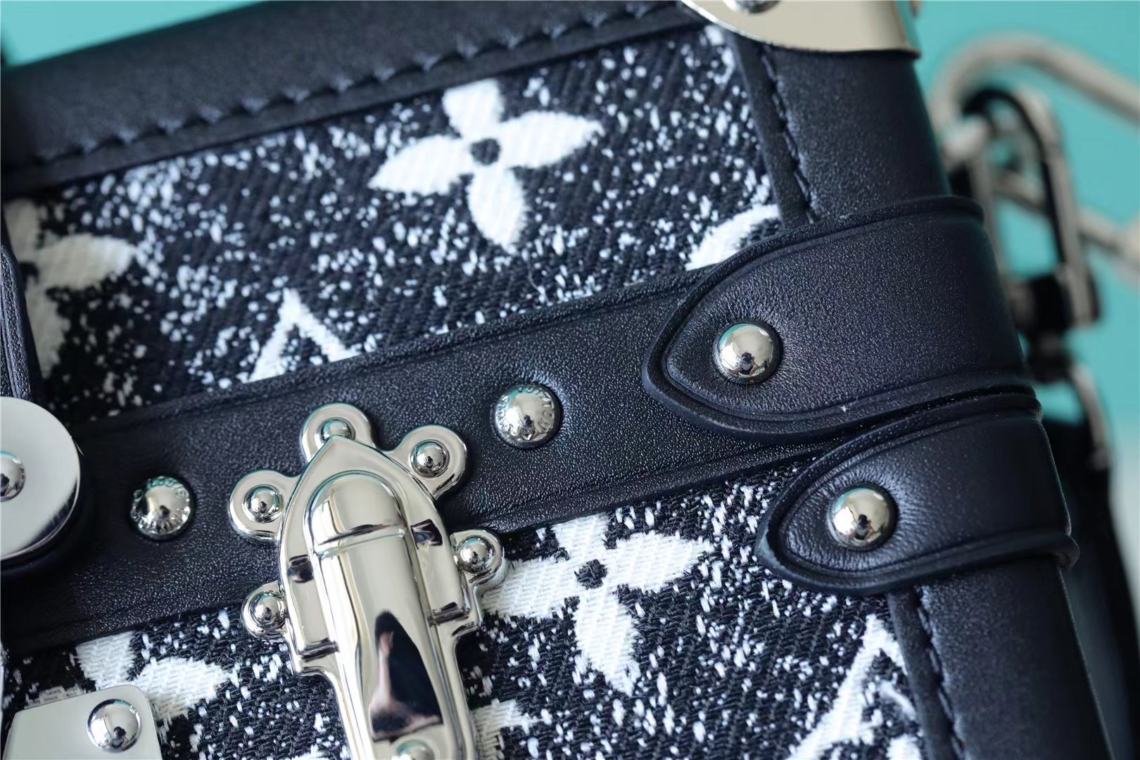 Louis Vuitton Petite Malle Monogram Jacquard Denim Navy Blue For Women, Women’s Handbags, Shoulder And Crossbody Bags 7.9in/20cm LV 