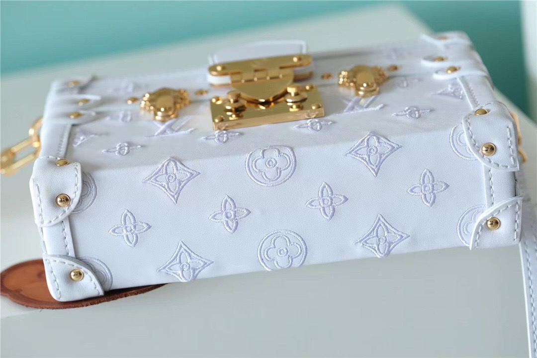 Louis Vuitton Petite Malle Monogram White For Women, Women’s Handbags, Shoulder And Crossbody Bags 7.9in/20cm