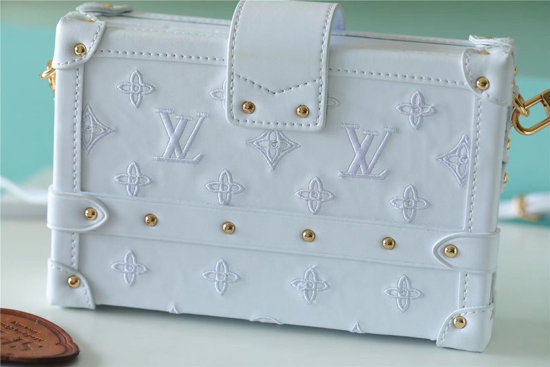 Louis Vuitton Petite Malle Monogram White For Women, Women’s Handbags, Shoulder And Crossbody Bags 7.9in/20cm