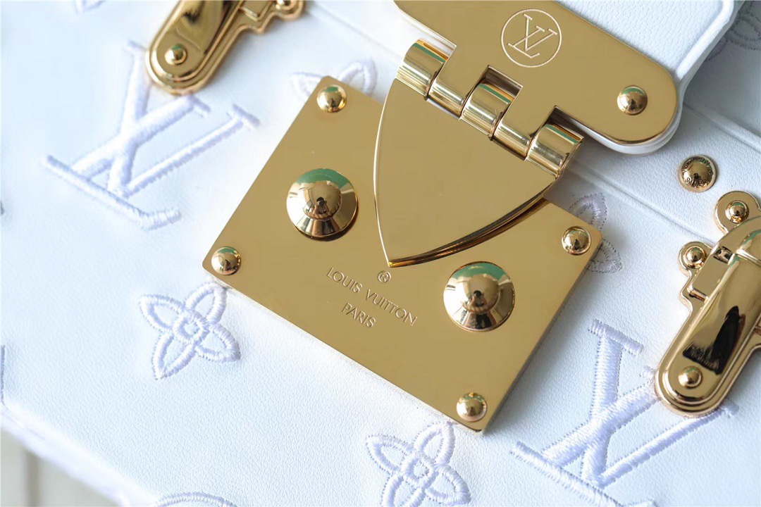 Louis Vuitton Petite Malle Monogram White For Women, Women’s Handbags, Shoulder And Crossbody Bags 7.9in/20cm