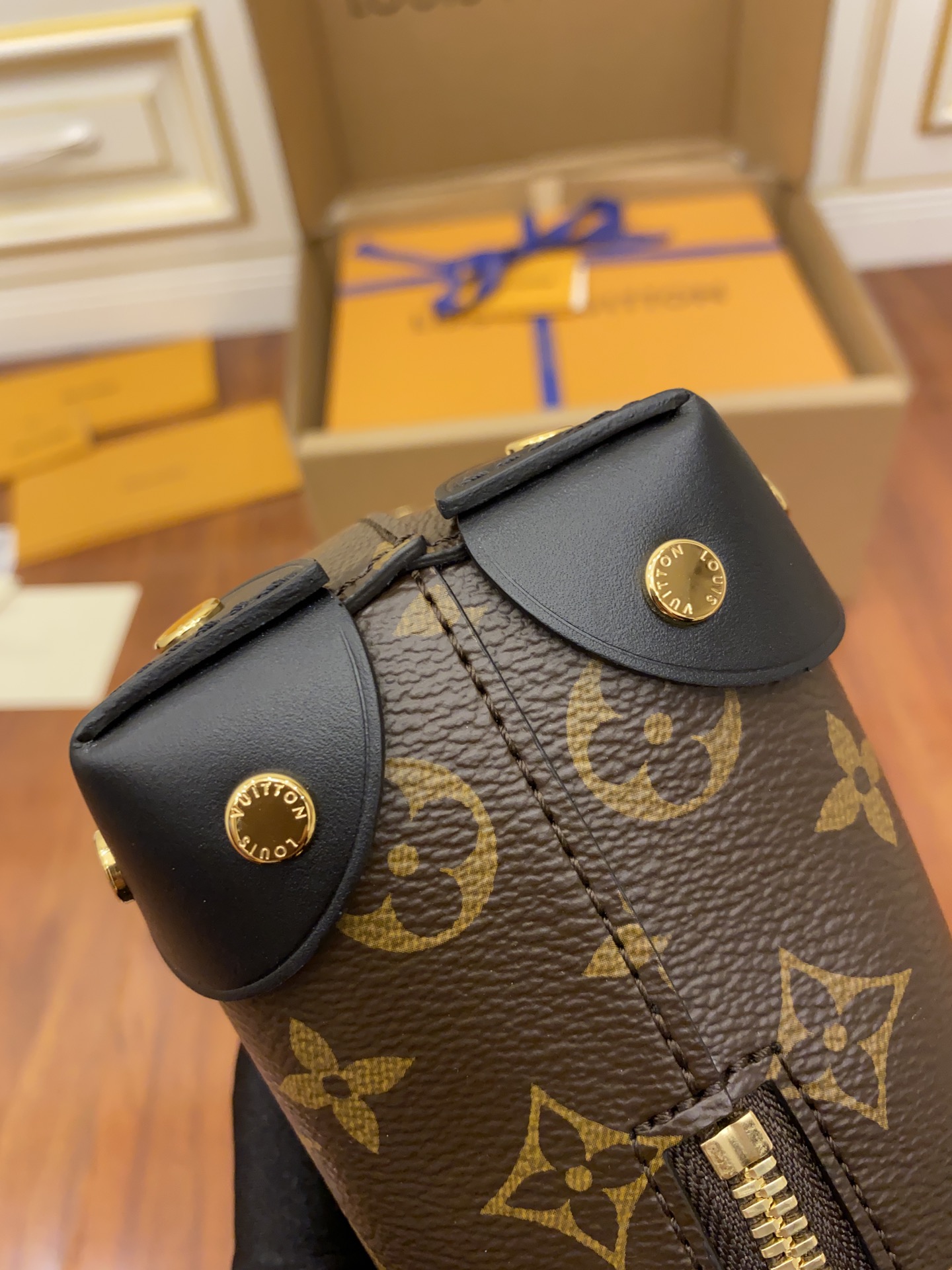 Louis Vuitton Petite Malle Souple Monogram Canvas Black For Women, Women’s Handbags 7.9in/20cm