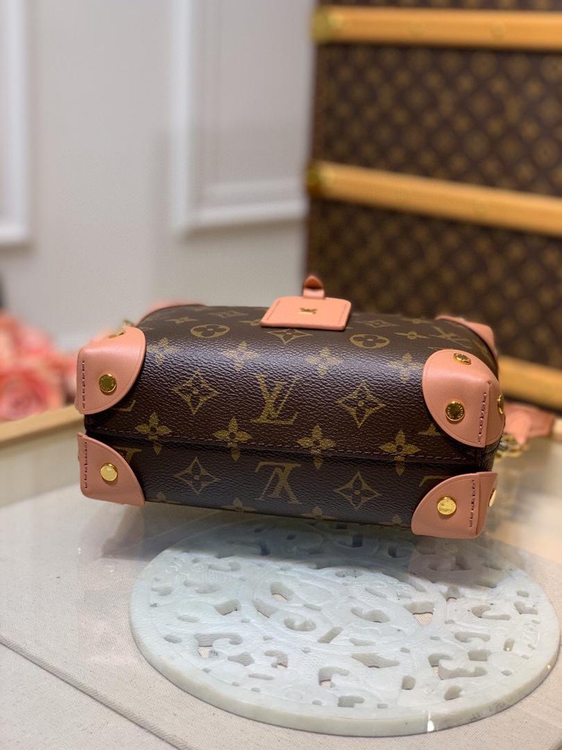 Louis Vuitton Petite Malle Souple Monogram Canvas Pink For Women, Women’s Handbags, Shoulder And Crossbody Bags 7.9in/20cm