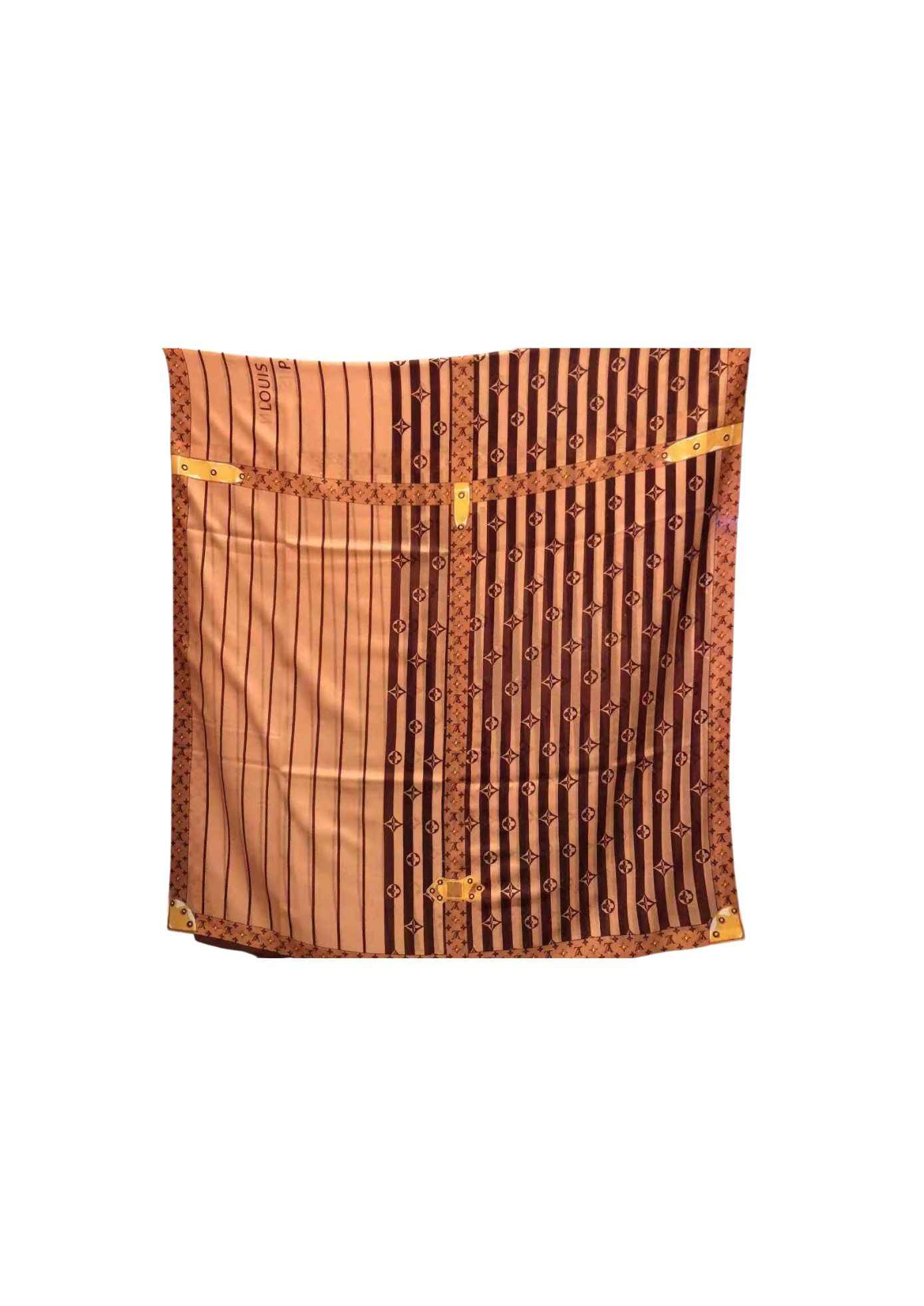 Louis Vuitton Plaid Denim Shawl Brown For Women