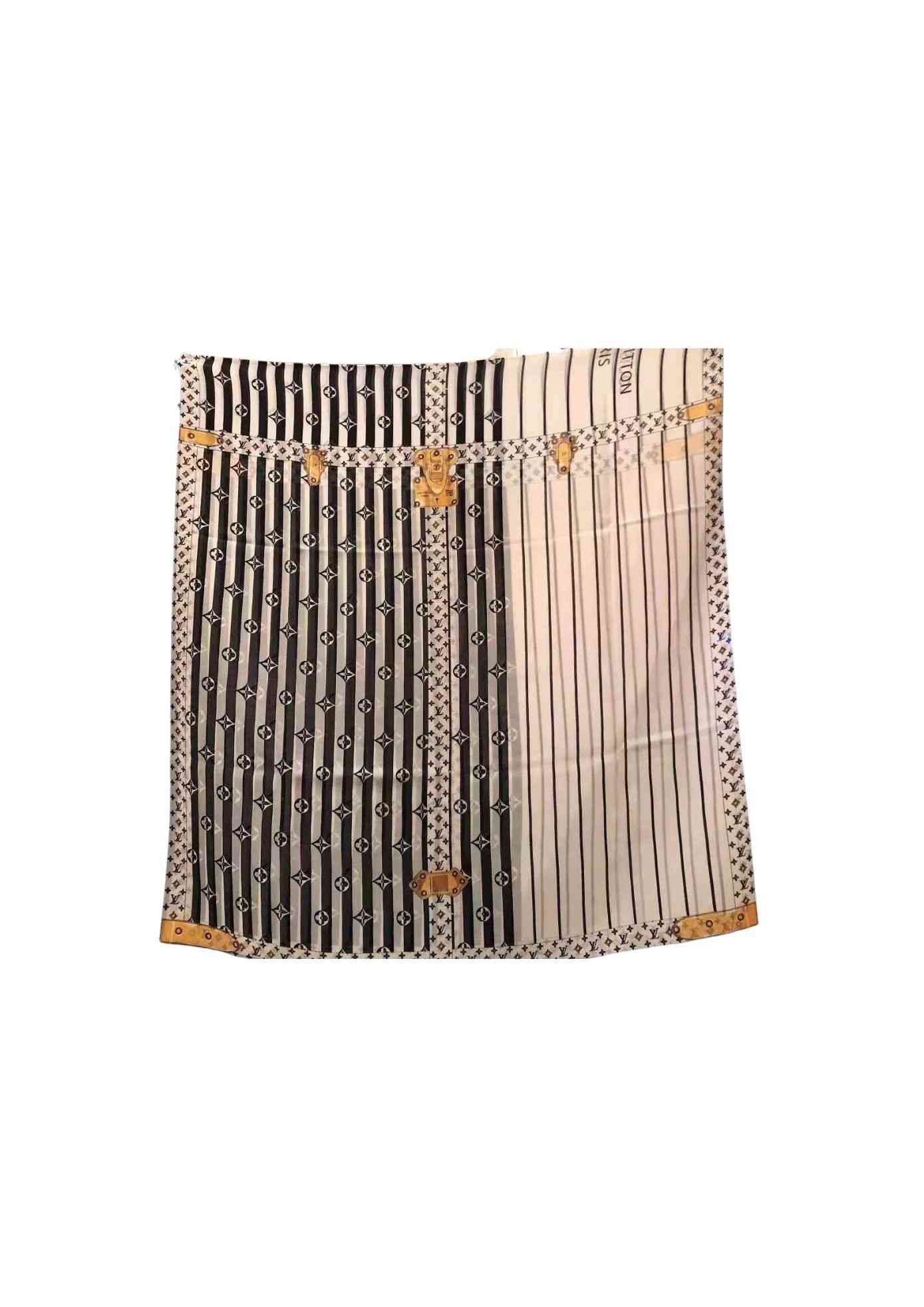 Louis Vuitton Plaid Denim Shawl White And Black For Women