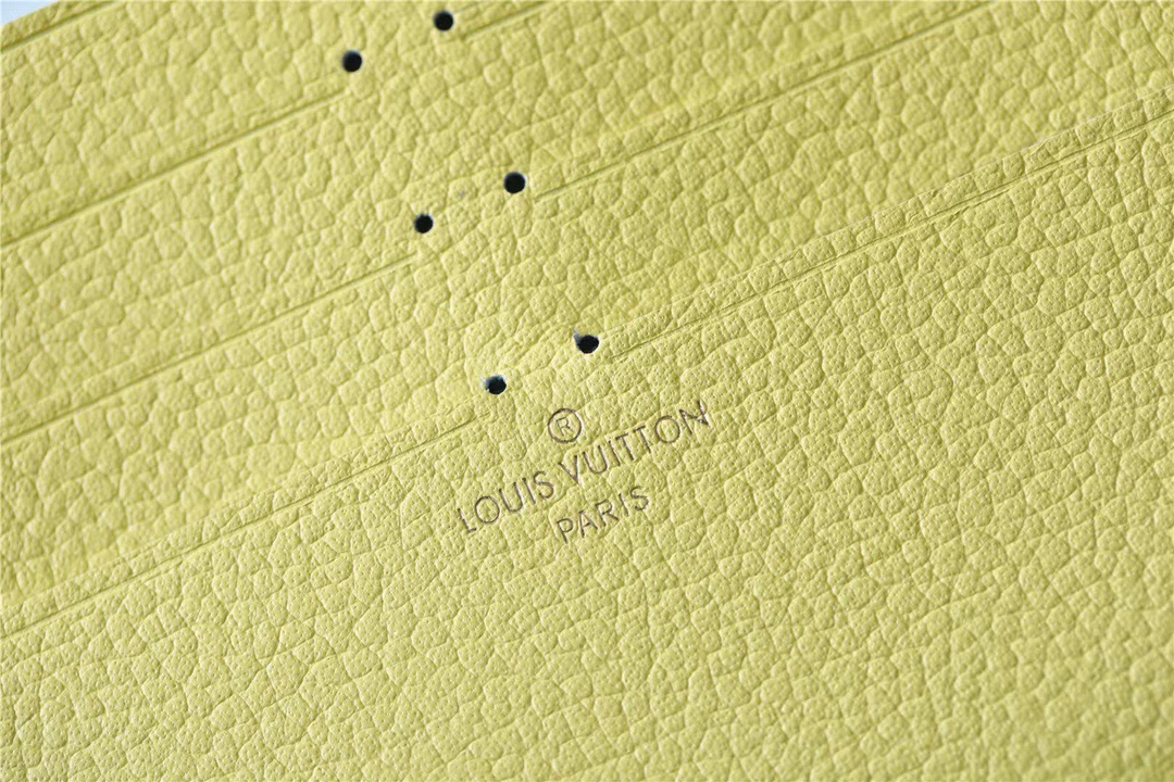 Louis Vuitton Pochette Felicie Monogram Empreinte Pink/ Beige/ Yellow For Women, Women’s Handbags, Shoulder And Crossbody Bags 21cm/8.3in