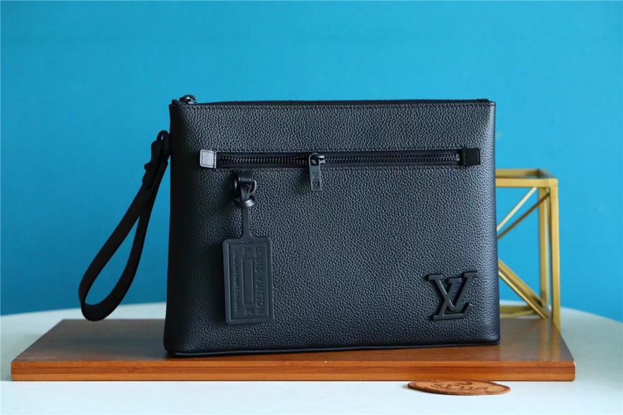 Louis Vuitton Pochette Ipad Black Aerogram For Men, Men’s Wallet 30cm