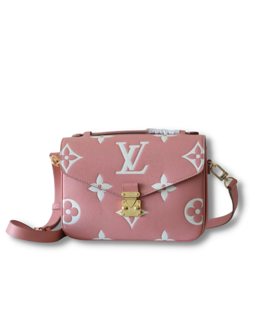 Louis Vuitton Pochette Metis Monogram Embossed Pink For Women 9.8in/25cm