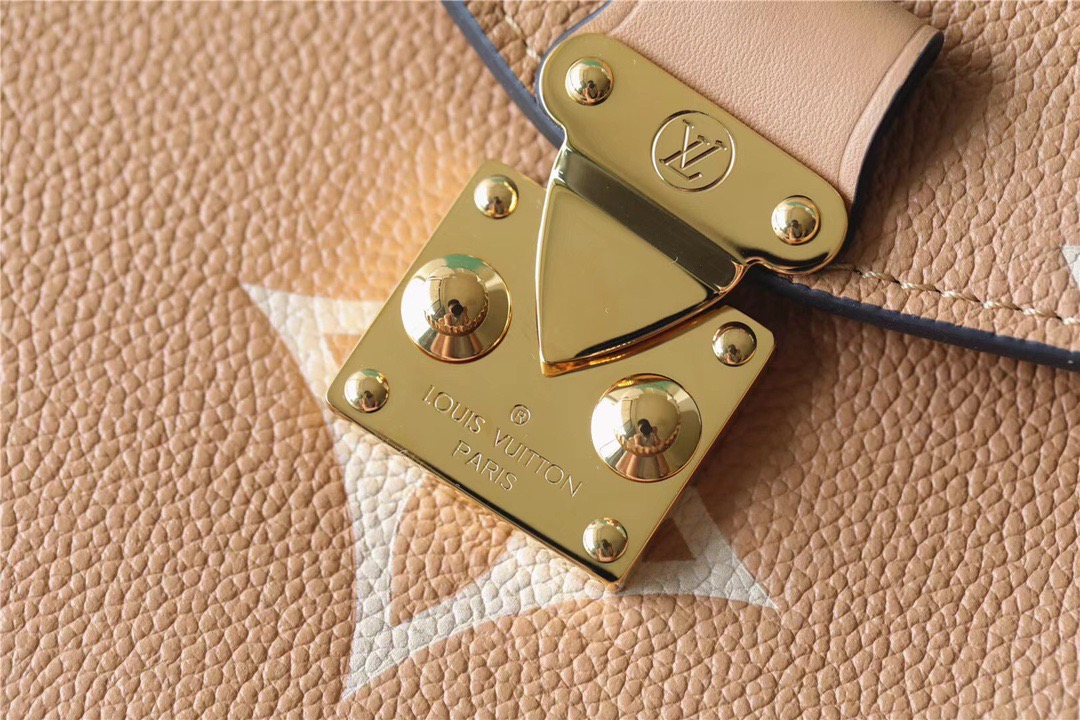 Louis Vuitton Pochette Metis Monogram Empreinte Arizona Brown / Creme Beige For Women, Women’s Handbags, Shoulder And Crossbody Bags 9.8n/25cm