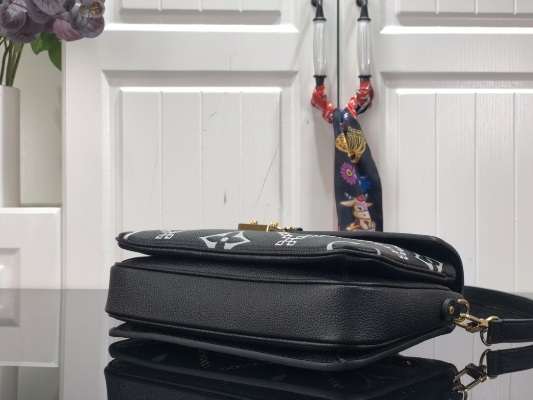 Louis Vuitton Pochette Metis Monogram Empreinte Black For Spring, Women’s Handbags, Shoulder And Crossbody Bags 9.8in/25cm