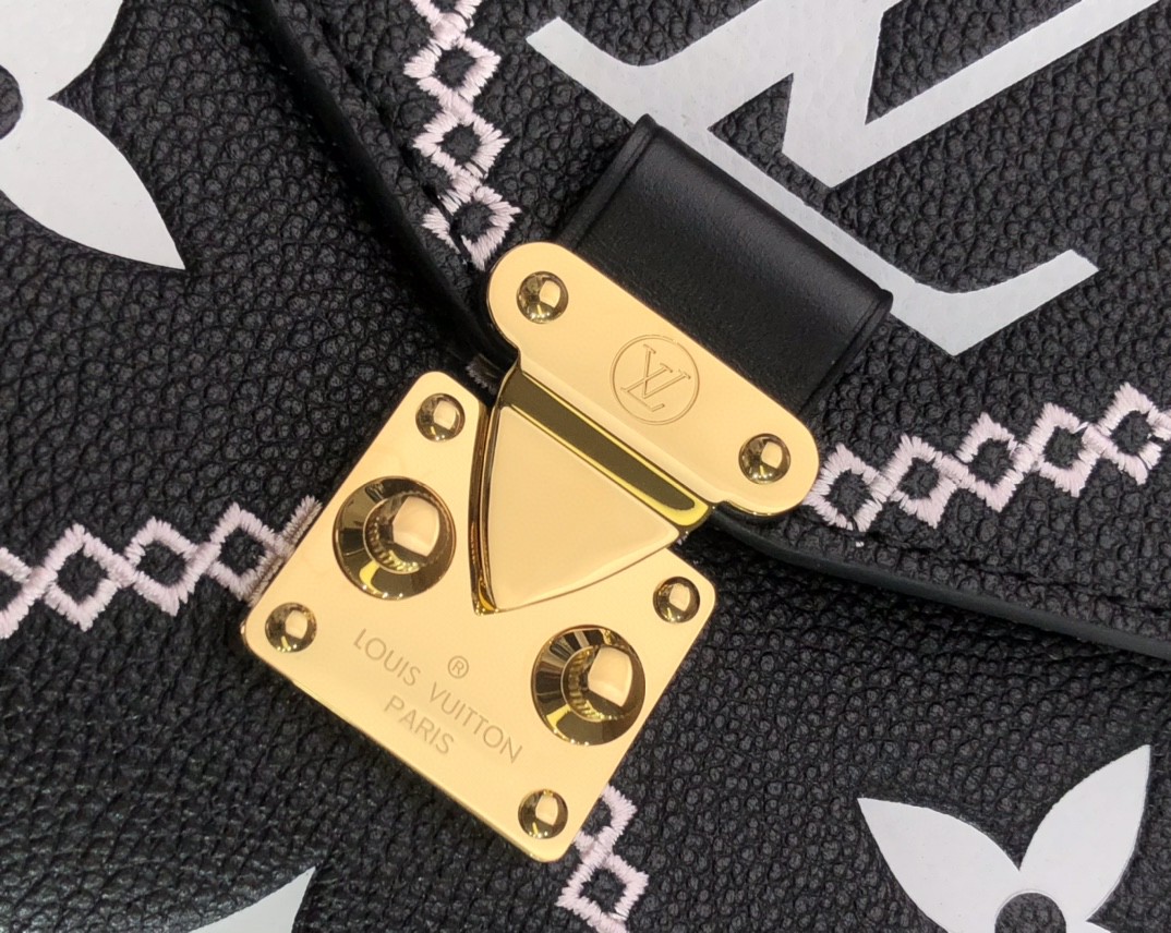 Louis Vuitton Pochette Metis Monogram Empreinte Black For Spring, Women’s Handbags, Shoulder And Crossbody Bags 9.8in/25cm