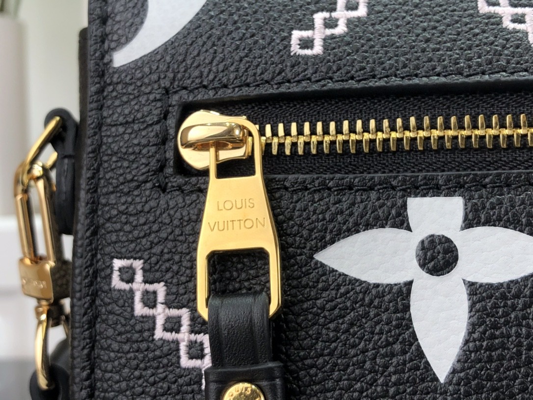 Louis Vuitton Pochette Metis Monogram Empreinte Black For Spring, Women’s Handbags, Shoulder And Crossbody Bags 9.8in/25cm