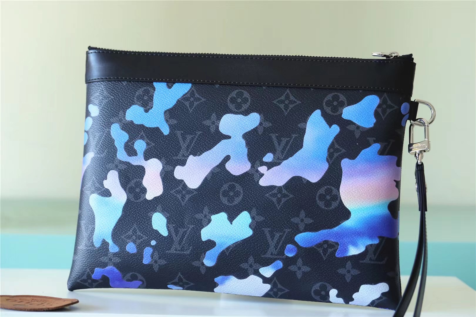 Louis Vuitton Pochette To Go Monogram Eclipse Canvas Black For Men 11.8in/30cm