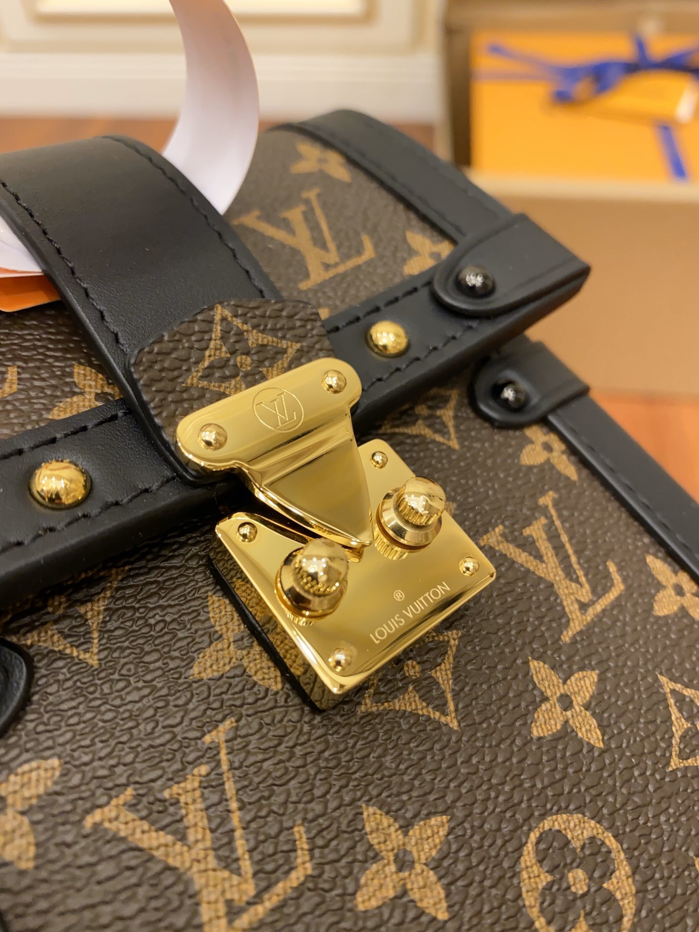 Louis Vuitton Pochette Trunk Verticale Monogram Canvas Black For Women, Women’s Chain Wallet 6.9in/18cm