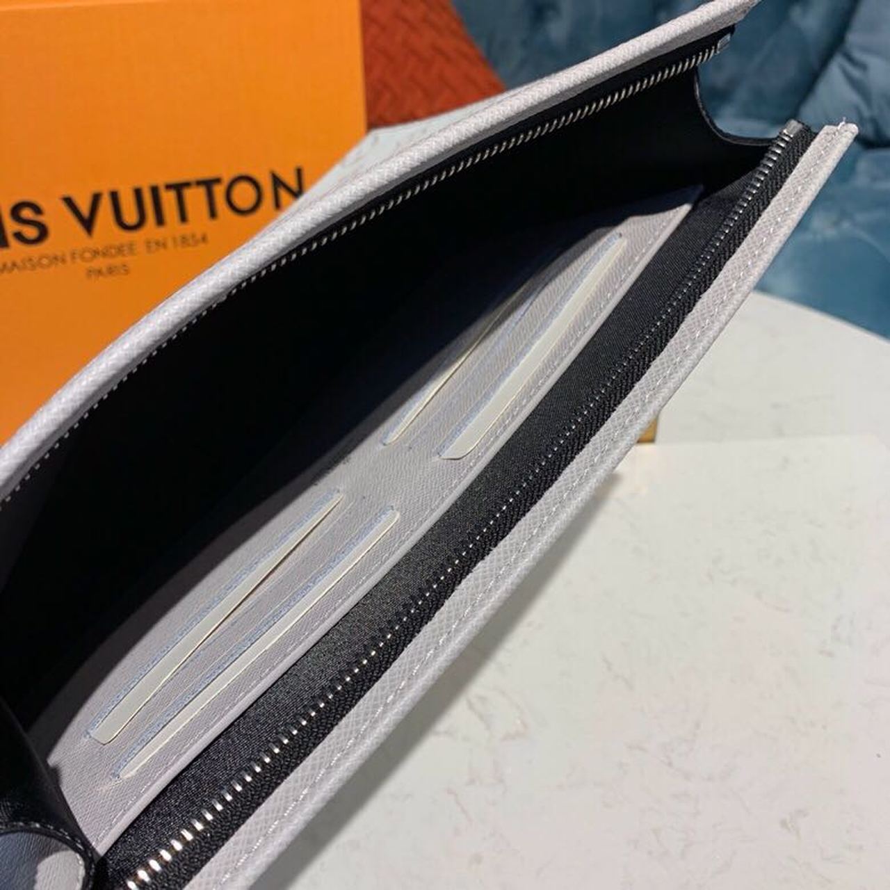 Louis Vuitton Pochette Voyage MM Monogram Eclipse Canvas Silver For Men, Men’s Bags, Travel Bags 10.6in/27cm LV