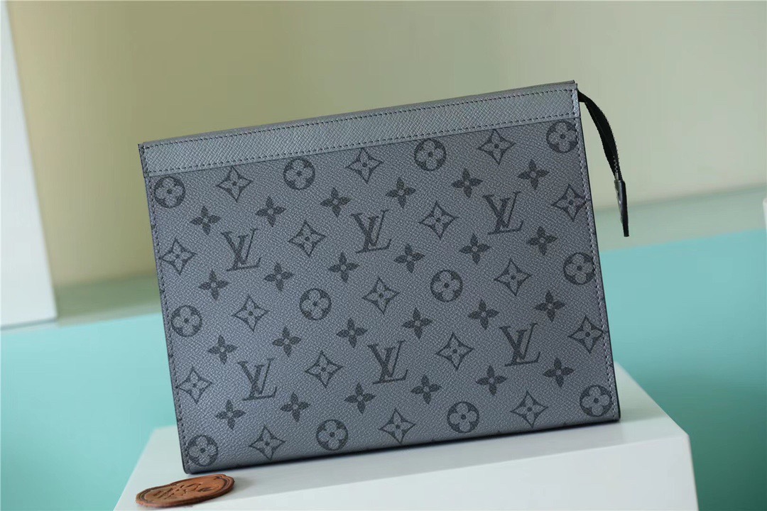 Louis Vuitton Pochette Voyage MM Monogram Gray For Men 10.6in/27cm