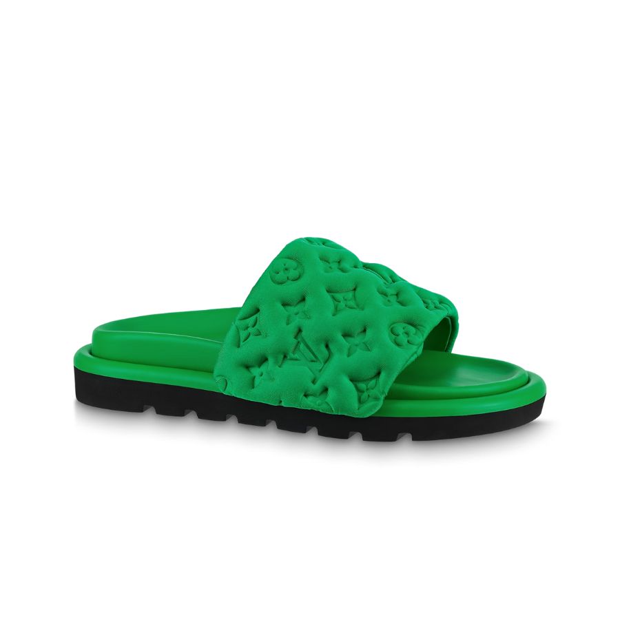 Louis Vuitton Pool Pillow Flat Comfort Mule Green For Women- 1AB1N5