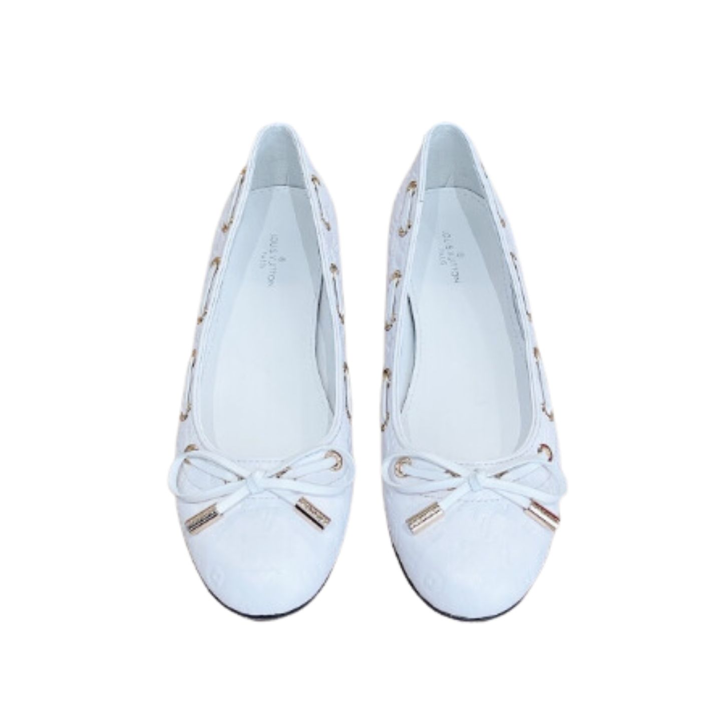 Louis Vuitton Popi Flat Ballerina White For Women