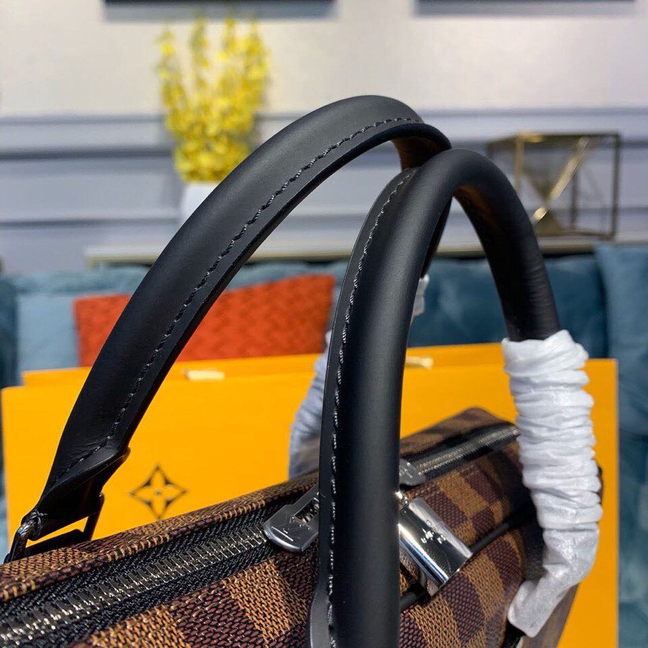 Louis Vuitton Porte Documents Voyage PM Damier Ebene Canvas For Women, Women’s Handbags, Shoulder And Crossbody Bags 14.6in/37cm