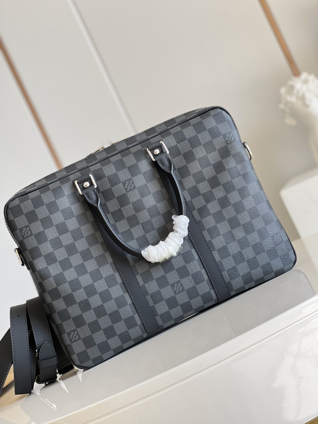 Louis Vuitton Porte Documents Voyage PM Damier Graphite Canvas For Men, Men’s Bags, Shoulder And Crossbody Bags 13.8in/35cm