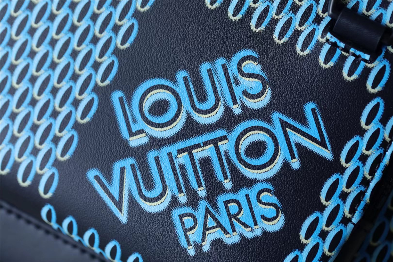 Louis Vuitton Racer Damier Spray Blue For Men, Men’s Backpacks 16in/41cm LV 