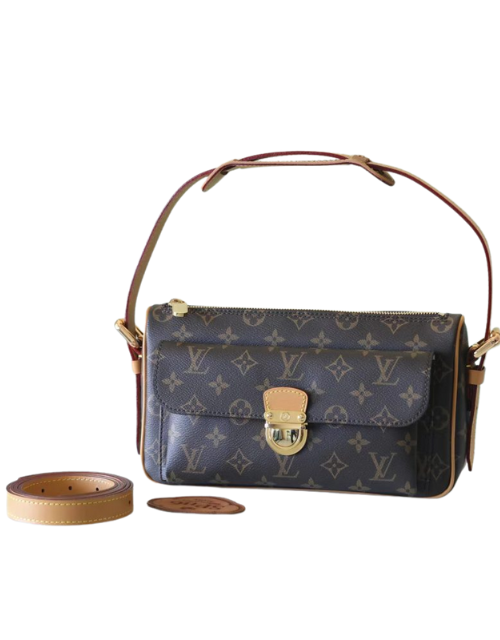 Louis Vuitton Ravello GM Monogram Shoulder Bag Brown For Women 9.8in/25cm