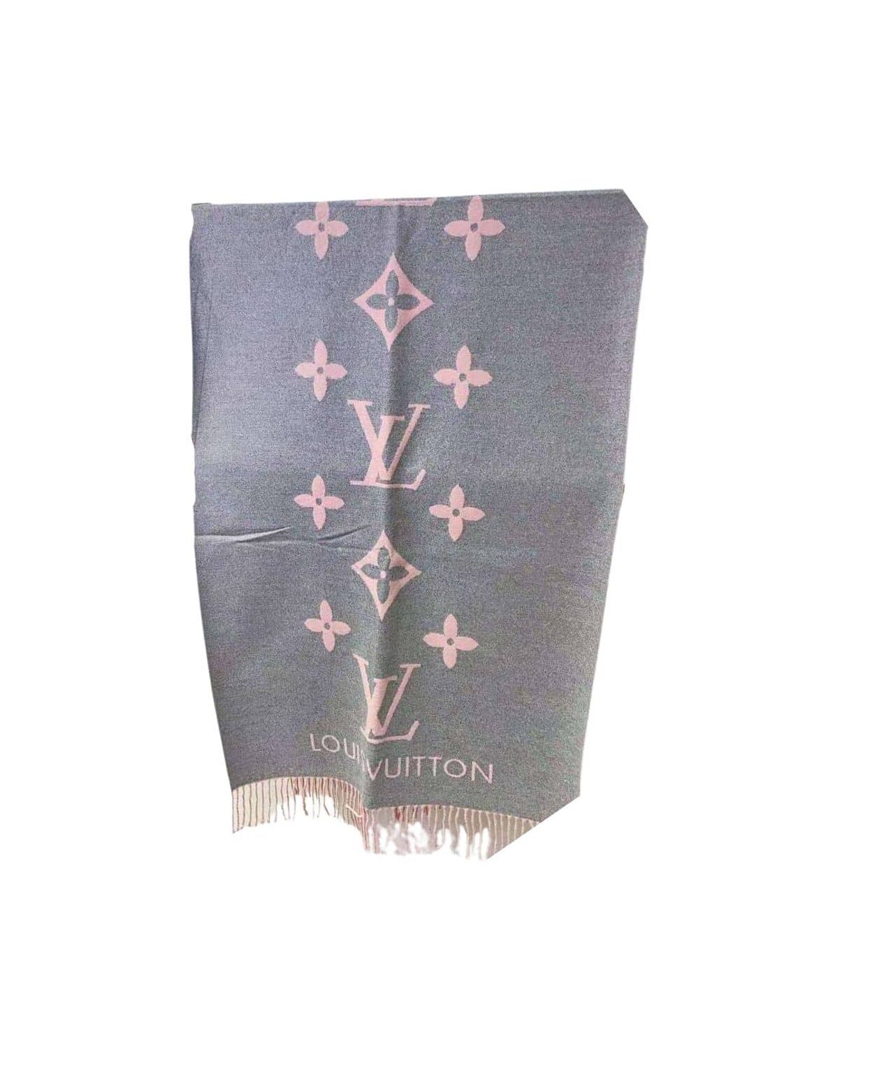 Louis Vuitton Reykjavik Scarf Light Grey And Pink For Women